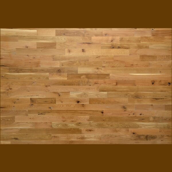 A Racked out Bundle of White Oak #2 Common Unfinished Solid Hardwood Flooring